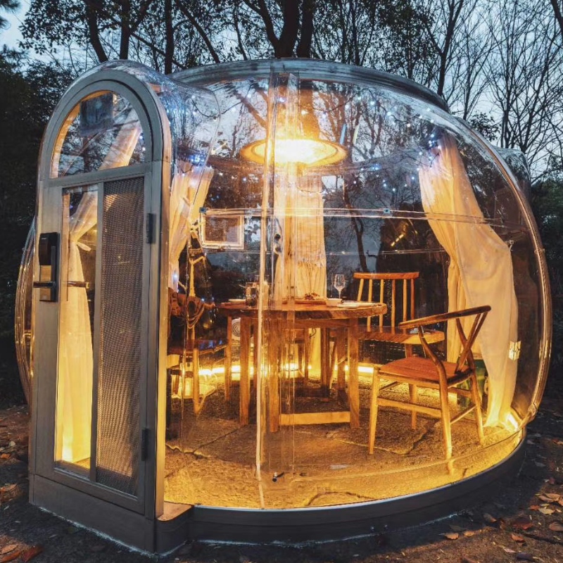 3.0 Metri Cort cu cupola transparentă geodezică în aer liber de camping cu cupola pentru hotel de stațiune, Camping, Activități în aer liber