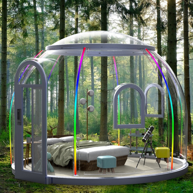 3.5 Metri Luxury Transparent cupol cort geodezic în aer liber cupol cort pentru stațiune hotel, Camping, Activități în aer liber