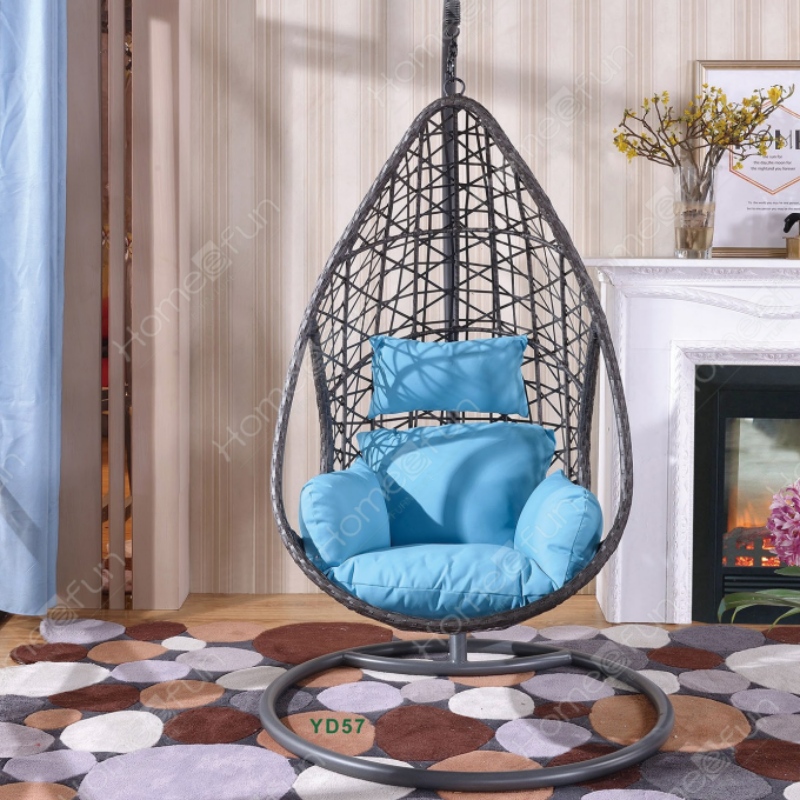 De înaltă calitate mai multe culori în aer liber interior Rattan Patio Scaun Ou Swing Hanging Scaun Patio Gradina Swing Scaun