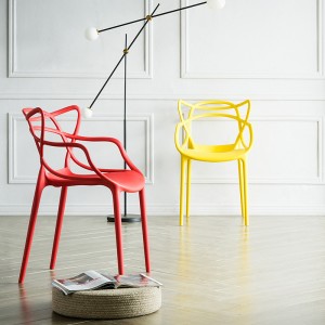 Design avansat modern Sens de petrecere a timpului liber Scaun confortabil Cafenea Scaun stivuitor din plastic